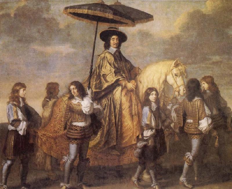 LE BRUN, Charles Chancellor Seguier at the Entry of Louis XIV into Paris in 1660 Spain oil painting art